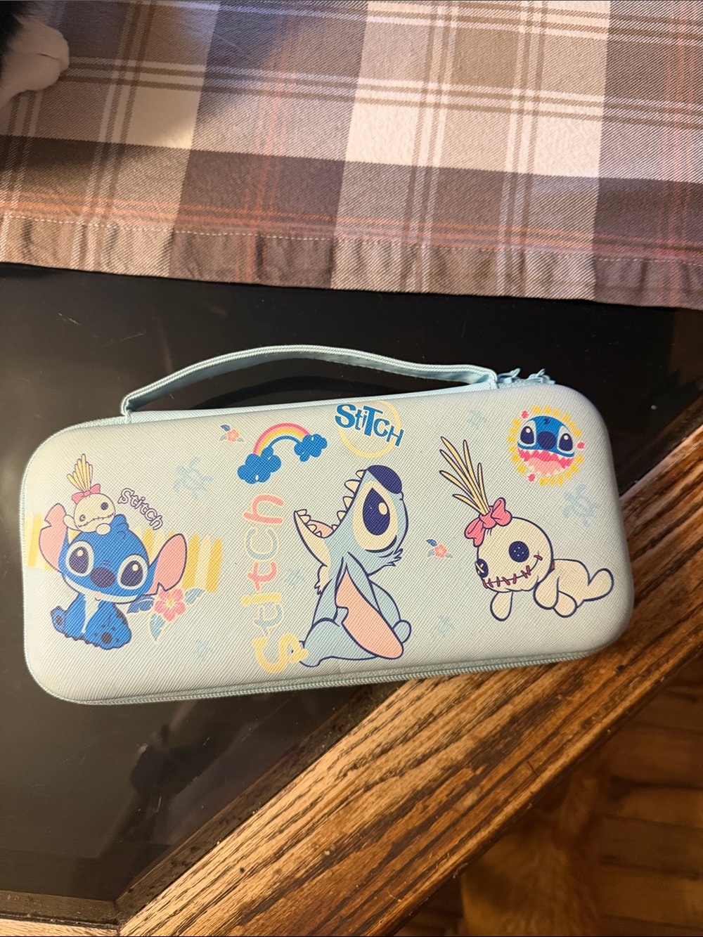 Kids Accessory Case - Light Blue Character Pouch